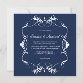 Elegant Vintage Blomstrande Spara datumet