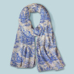 Elegant vintage blue toile de jouy sjal<br><div class="desc">Vintage retro blue toile de jouy Scarf. Förbättra din vardag med den tidlösa elegansen av toile de jouy-vintagens design, inspirerad av mönstren av shock rosa i fransk. Dessa sofistikerade Toile-avtryck är för närvarande en ständig vrede, vackra utformningar som ger naturskönhet och charm. Denna modeskapelse förenar både traditionell och contemporary stil....</div>