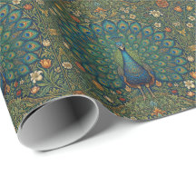 Elegant vintage bohemisk påfågeldesign
