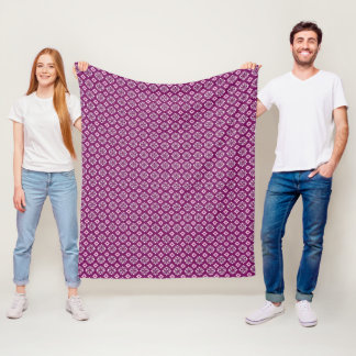 Elegant Vintage Boho Blommönster Fleecefilt
