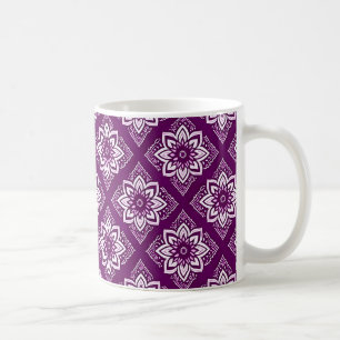 Elegant Vintage Boho Blommönster Kaffemugg