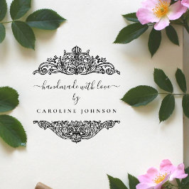 Elegant Vintage Botanica handgjord med Kärlek Anpa Stämpel