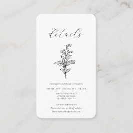 Elegant Vintage Botanisk Inhägnad Tilläggskort