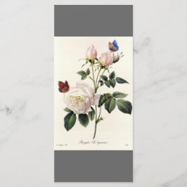 Elegant vintage botanisk konst grå bokmärke program