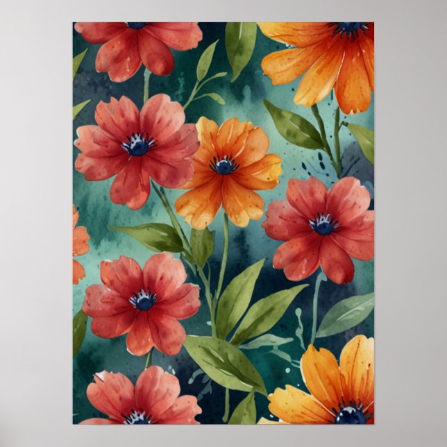 Elegant Vintage Botanisk Poster (Framsidan)