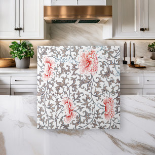 Elegant Vintage botaniskt i Neutralt Färg Kakelplatta