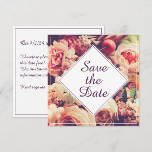 Elegant Vintage bröllop, blomstermotif