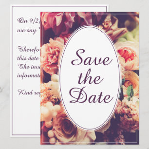 Elegant Vintage bröllop, blomstermotif