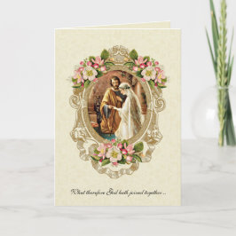 Elegant Vintage bröllop Traditionell katolsk Inbjudan
