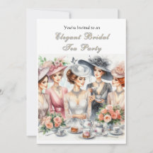 Elegant Vintage Bröllopste Invitation