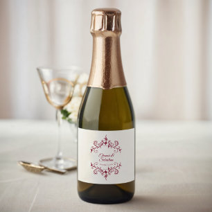 Elegant Vintage Burgundy Bröllop Mini Romantik