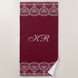 Elegant Vintage Burgundy White Snöre Personlig