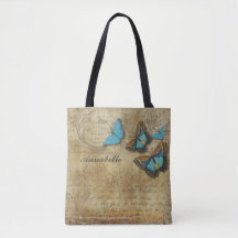 Elegant Vintage Butterfly Spread your Vingar Tote