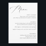 Elegant Vintage Calligraphy Bröllop Menu Meny<br><div class="desc">Elegant Vintage bröllop-meny: Den här vintagen calligraphy bröllop-menyn har elegant calligraphy och typsnitt.</div>