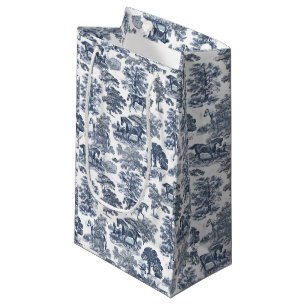 Elegant Vintage Chic Blue Horse Toile Bröllop