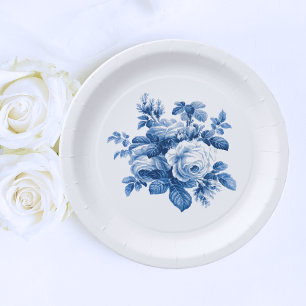 Elegant Vintage China Blue Ro