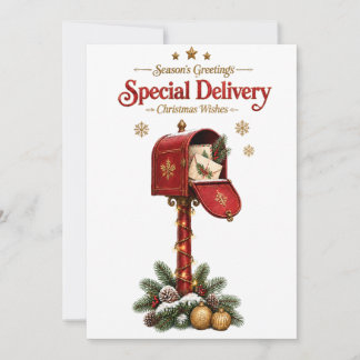 Elegant Vintage Christmas Card Julkort