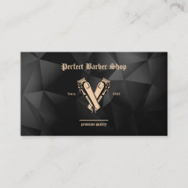 Elegant Vintage Clippers Barber Shop Professionell Visitkort