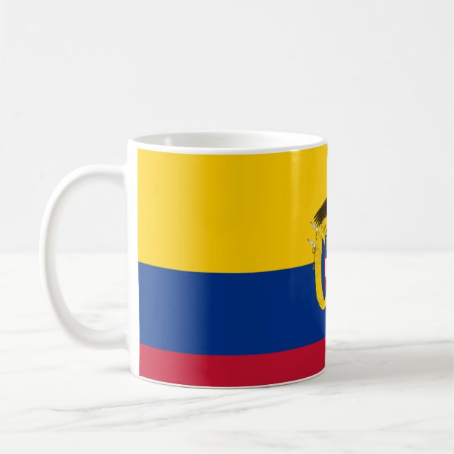 Elegant Vintage Colombiansk Flagga omfattade keram Kaffemugg (Vänster)