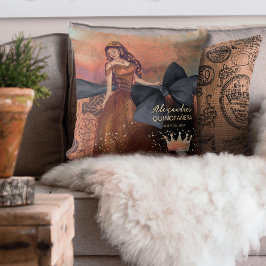 Elegant Vintage Copper Ro Quinceañera Keepsaké Kudde