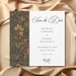 Elegant Vintage Cottage Botanical Fall Wedding Spara Datumet