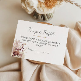 Elegant Vintage Cradle Diaper Raffle Card Tilläggskort