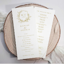 Elegant Vintage Crest Gold Classic Wedding