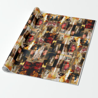 Elegant Vintage Dam Collage Presentpapper