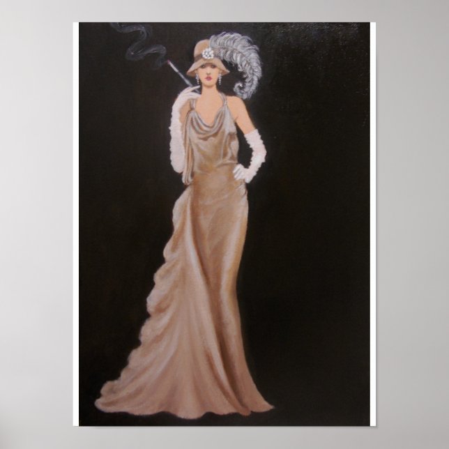 ELEGANT VINTAGE DAM, POSTER (Framsidan)