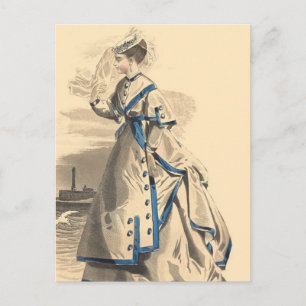 Elegant Vintage Dam Vykort