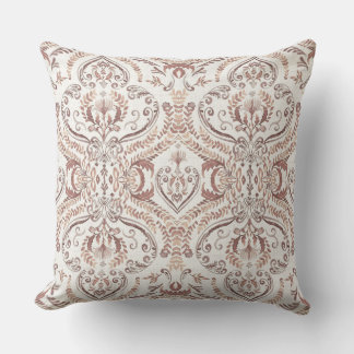 Elegant Vintage Damask Blommönster Sömlöst Mönster Kudde