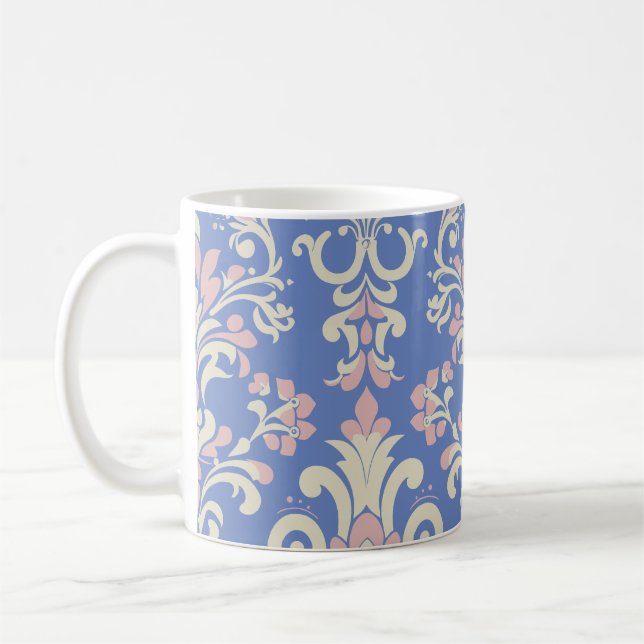 Elegant Vintage Damask-gåva till henne  Kaffemugg (Vänster)