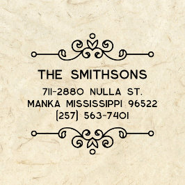 Elegant Vintage Den blommande Personligen Namn Adr Självfärgande Stämpel