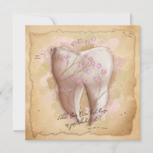 Elegant Vintage Dentist Dental Assistant Gift Inbjudningar