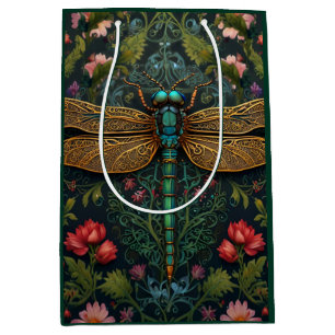 Elegant Vintage dragonfly boho botanical