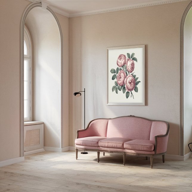 Elegant Vintage Engelsk Blooming Ro Poster (Skapare uppladdad)