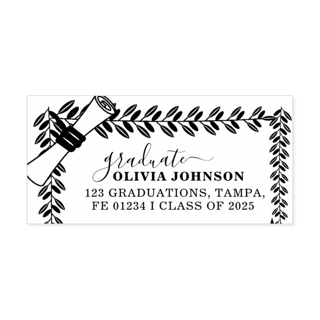 Elegant Vintage Ex Libris Självbläckande stämpel (Design)