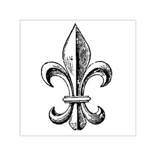 Elegant Vintage Fleur de Lis Självfärgande Stämpel