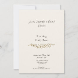 Elegant Vintage Floral Bridal Shower Invitation Inbjudningar