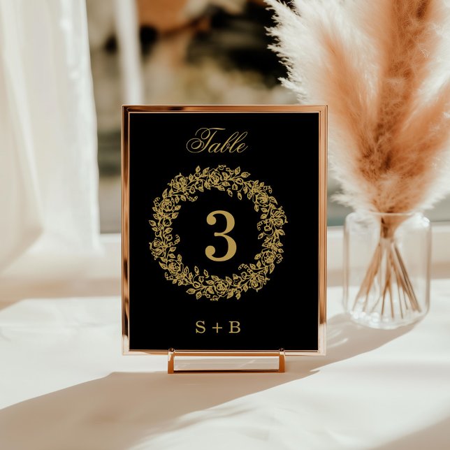 Elegant Vintage Fransk Guld Blommig Bröllop  Inbjudningar (Skapare uppladdad)