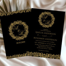 Elegant Vintage Fransk Guld Blommig Bröllop