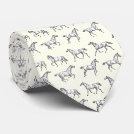 Elegant Vintage Galloping Black White Horses Slips