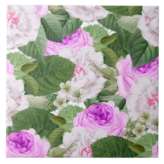 Elegant Vintage Garden Ro  Kakelplatta (Framsidan)