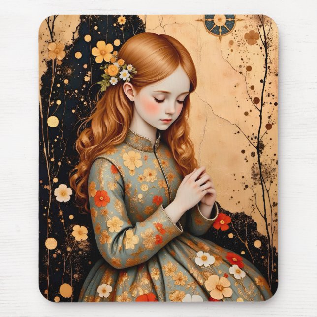 ~ Elegant Vintage Girl ~ Mousepad Musmatta (Framsidan)
