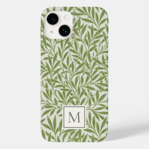 Elegant Vintage Gröna Pilblad Monogram