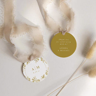 Elegant Vintage Guld Bröllop Gåvor Etiketter