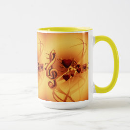 Elegant Vintage Guld Notes Mugg