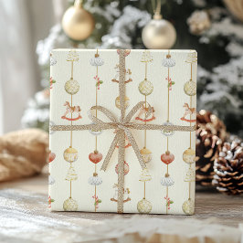 Elegant Vintage Gunghäst Jul Presentpapper