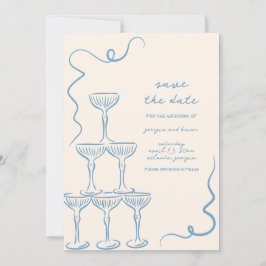 Elegant Vintage Hand Drawn Save The Date  Inbjudningar