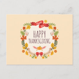 Elegant Vintage Happy thanksgiving | vykort